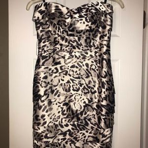bebe RAEN printed leopard dress